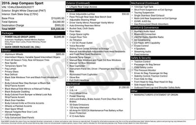 2016 Jeep Compass Sport