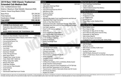 2019 RAM 1500 Classic Tradesman
