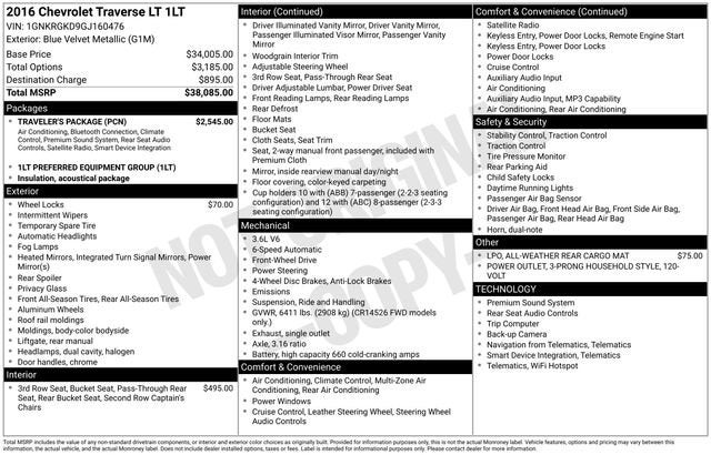 2016 Chevrolet Traverse LT