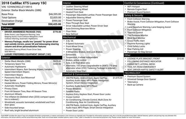 2018 Cadillac XT5 Luxury FWD