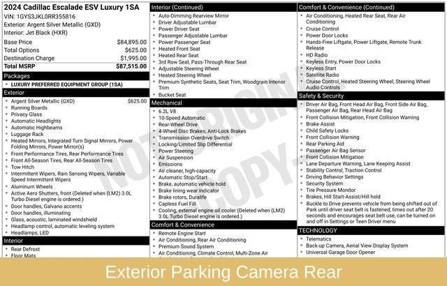 2024 Cadillac Escalade ESV Luxury