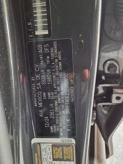 2025 Kia K4 LXS