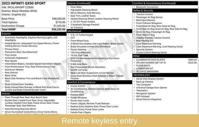 2023 INFINITI QX50 SPORT
