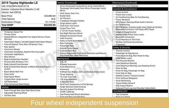 2019 Toyota Highlander LE