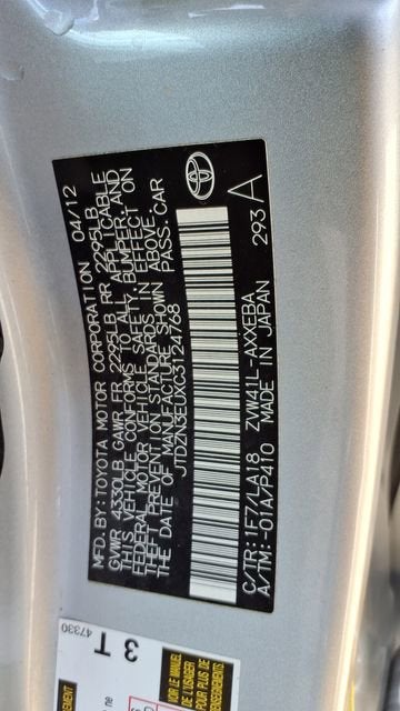 2012 Toyota Prius v Two