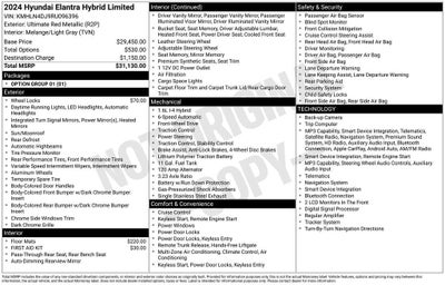2024 Hyundai Elantra Hybrid Limited