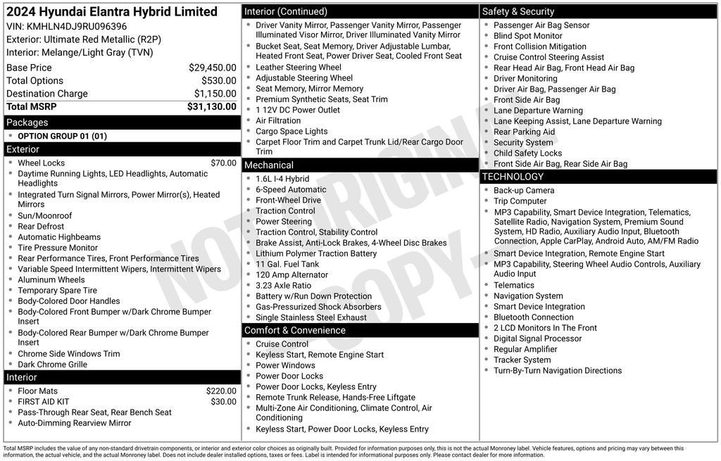 2024 Hyundai Elantra Hybrid Limited