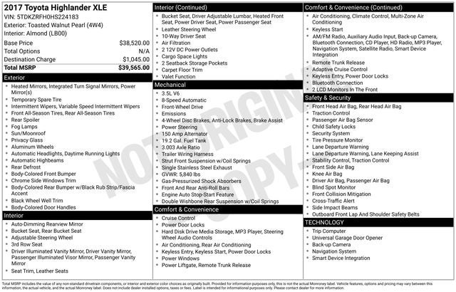 2017 Toyota Highlander Base