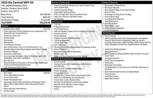 2022 Kia Carnival SX