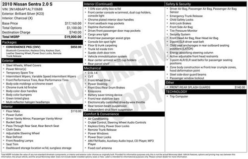 2010 Nissan Sentra 2.0 S