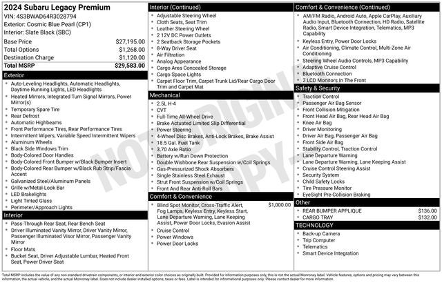 2024 Subaru Legacy Premium