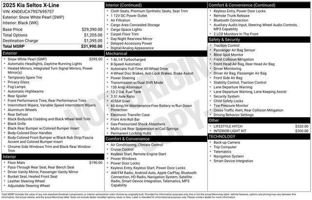 2025 Kia Seltos X-Line