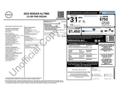 2023 Nissan Altima 2.5 SR