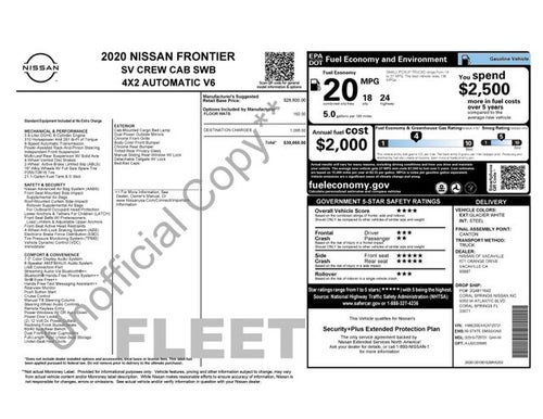 2020 Nissan Frontier SV