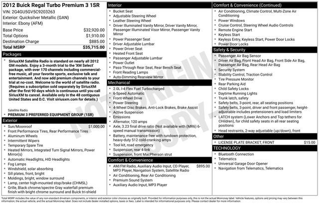 2012 Buick Regal Premium III Turbo