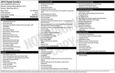 2016 Toyota Corolla LE