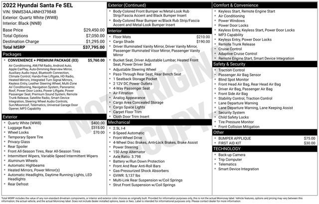 2022 Hyundai Santa Fe SEL