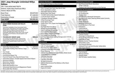 2021 Jeep Wrangler Unlimited Willys 4x4