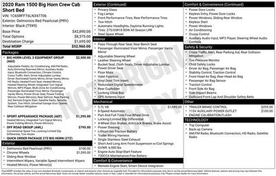 2020 RAM 1500 Big Horn Crew Cab 4x4 5'7' Box