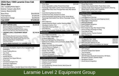 2026 RAM 1500 Laramie Crew Cab 4x4 5'7' Box