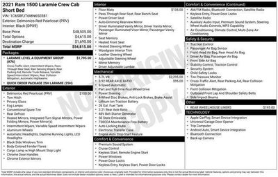 2021 RAM 1500 Laramie Crew Cab 4x4 5'7' Box