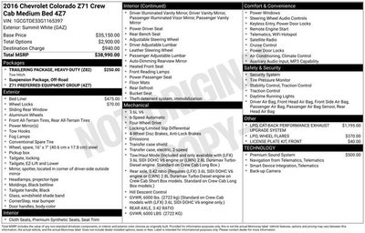 2016 Chevrolet Colorado 4WD Z71