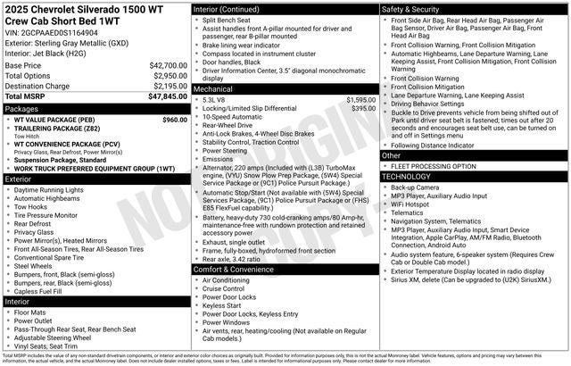2025 Chevrolet Silverado 1500 2WD Crew Cab Short Bed WT