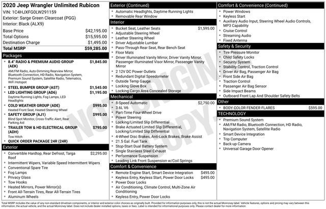 2020 Jeep Wrangler Unlimited Rubicon