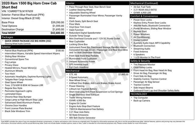 2020 RAM 1500 Big Horn/Lone Star