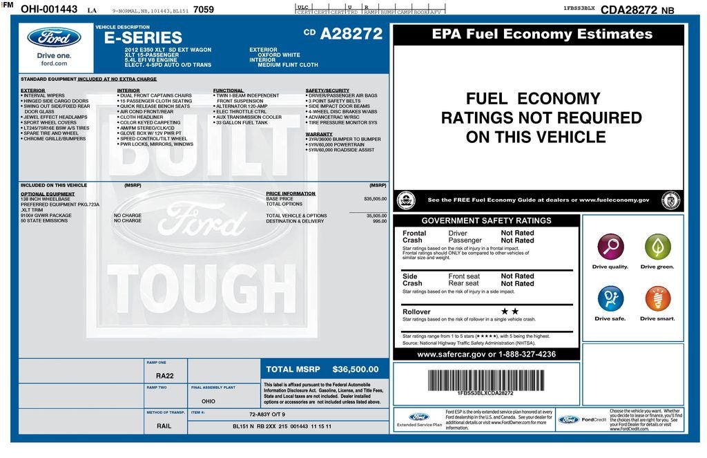 2012 Ford E-350SD XLT