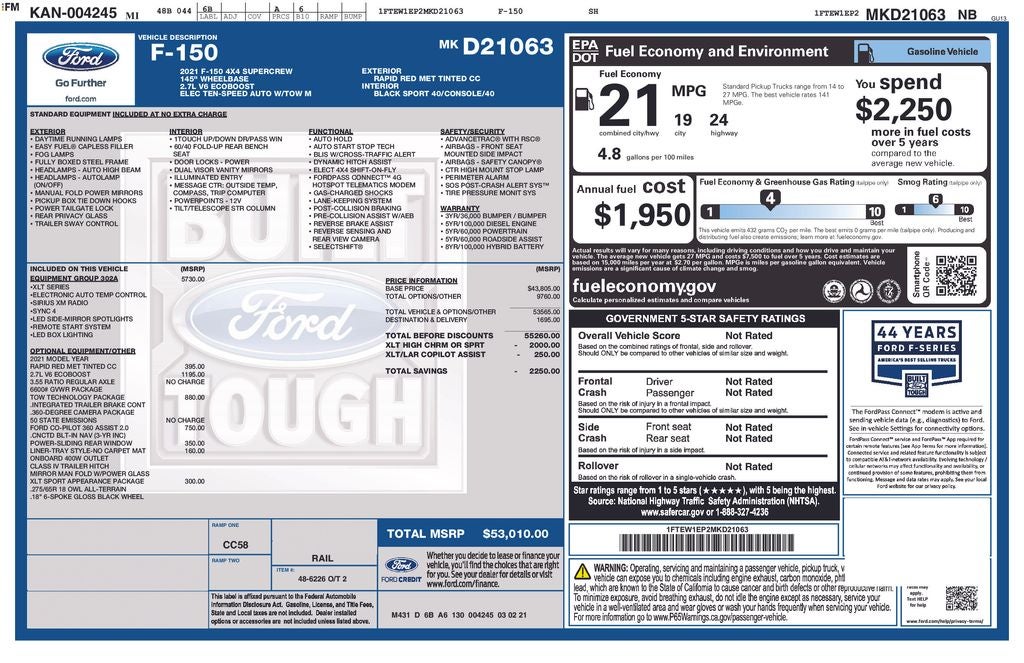 2021 Ford F-150 XLT