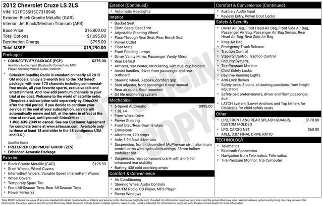 2012 Chevrolet Cruze LS
