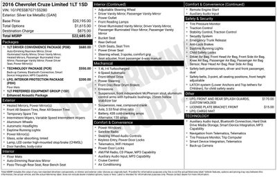 2016 Chevrolet Cruze Limited 1LT