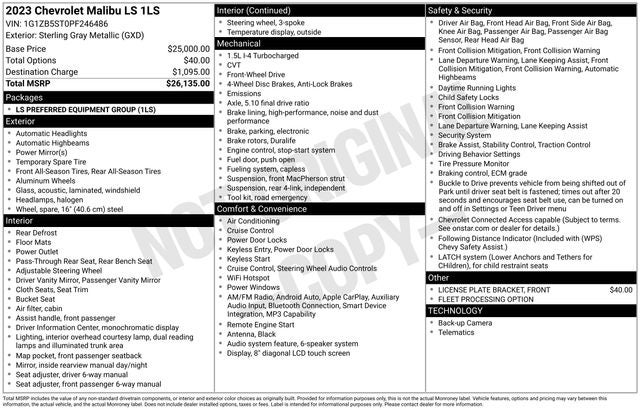 2023 Chevrolet Malibu LS 1LS