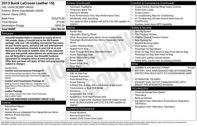 2013 Buick LaCrosse Leather Group