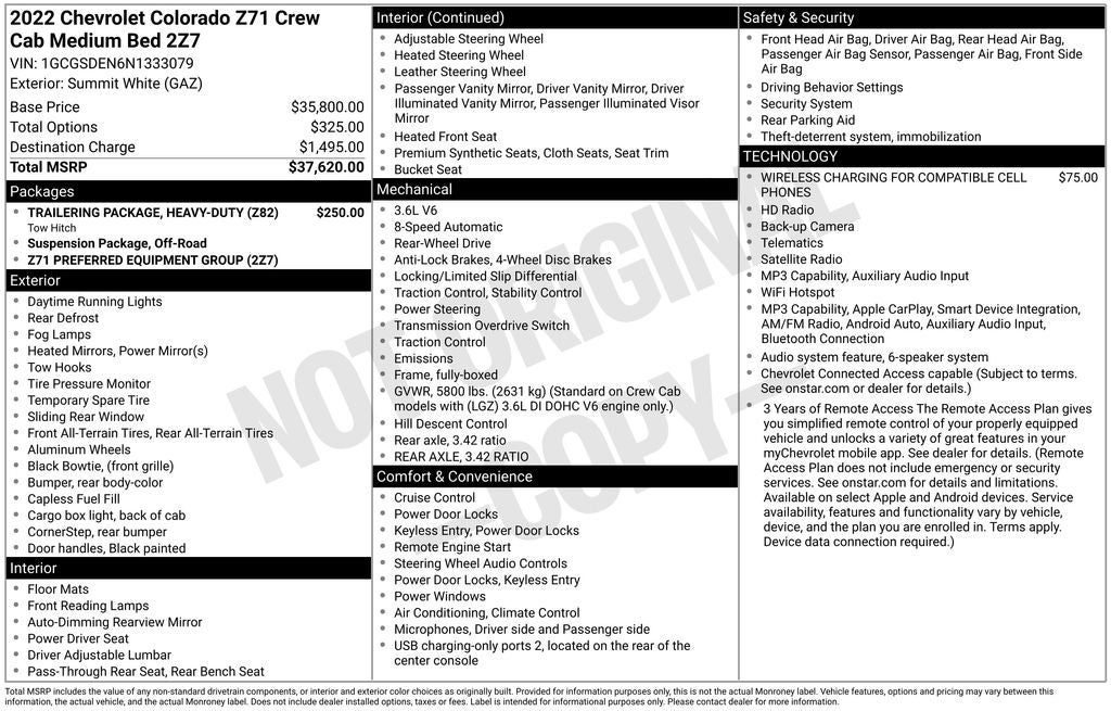 2022 Chevrolet Colorado Z71