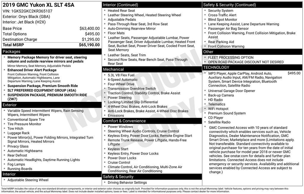 2019 GMC Yukon XL SLT