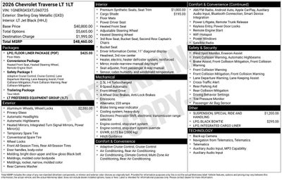 2026 Chevrolet Traverse LT 1LT