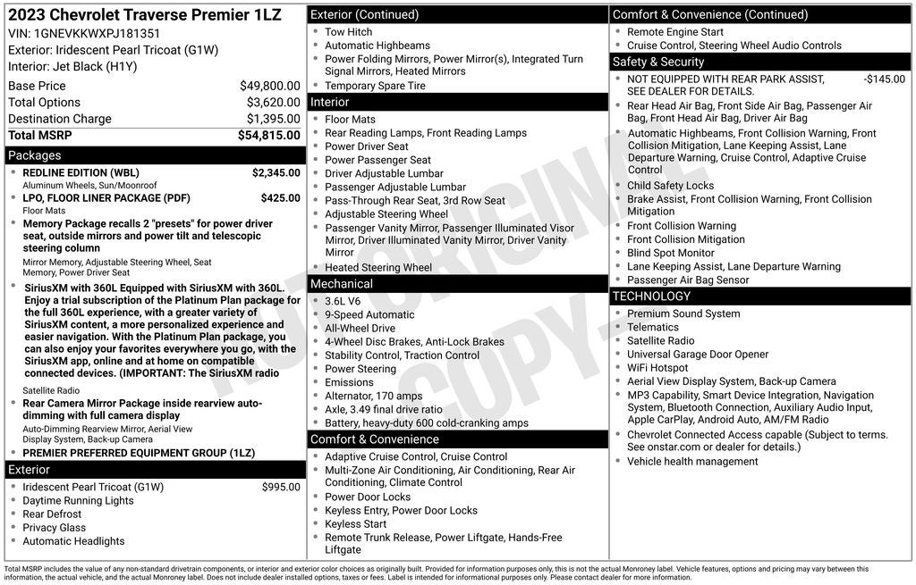 2023 Chevrolet Traverse Premier