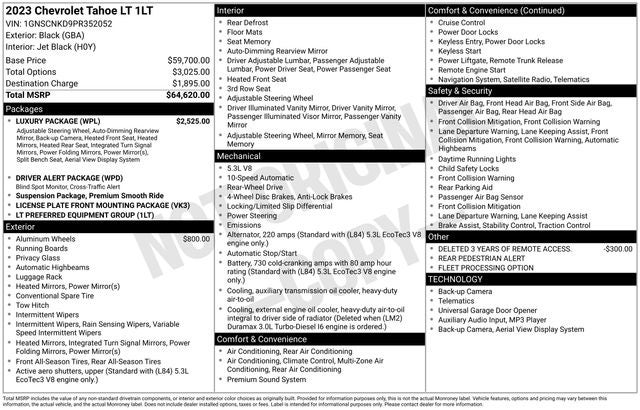 2023 Chevrolet Tahoe LT