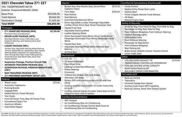 2021 Chevrolet Tahoe Z71