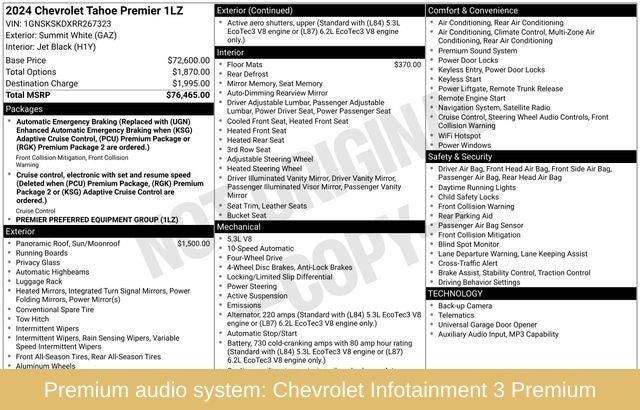 2024 Chevrolet Tahoe Premier