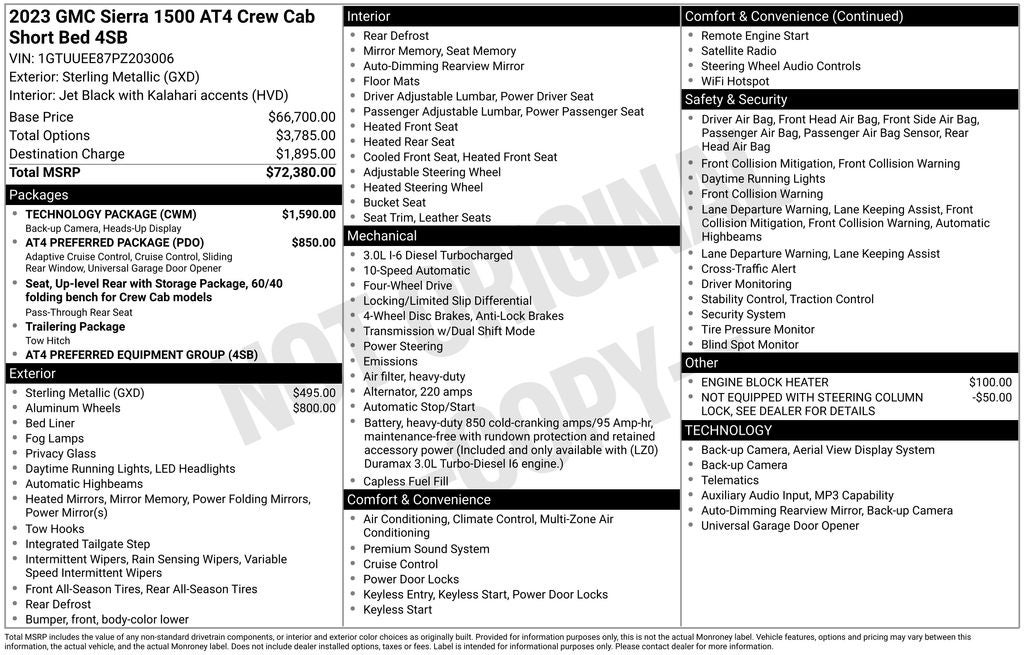 2023 GMC Sierra 1500 AT4