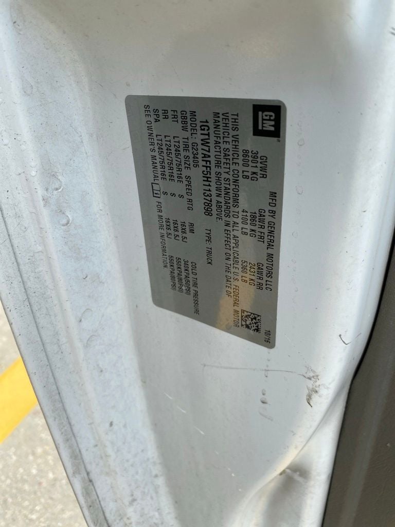 2017 GMC Savana 2500 Work Van