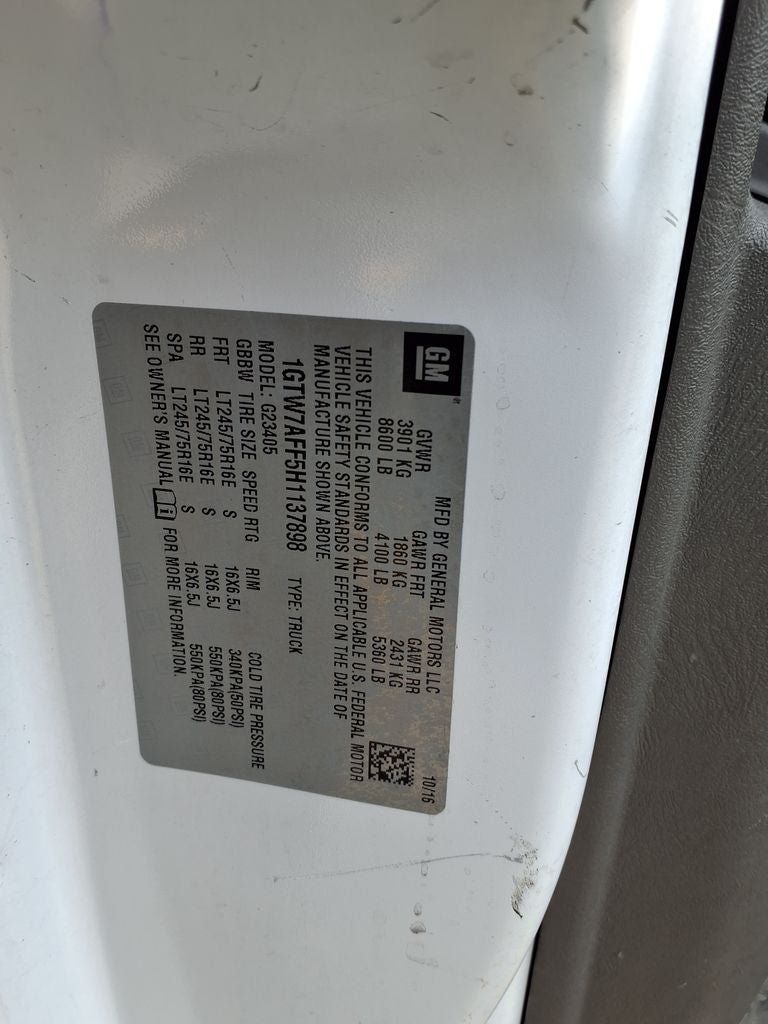 2017 GMC Savana 2500 Work Van