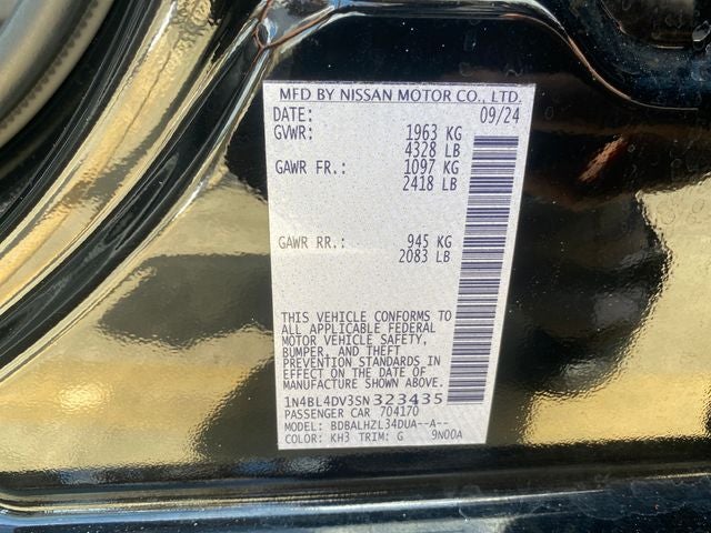 2025 Nissan Altima 2.5 SV