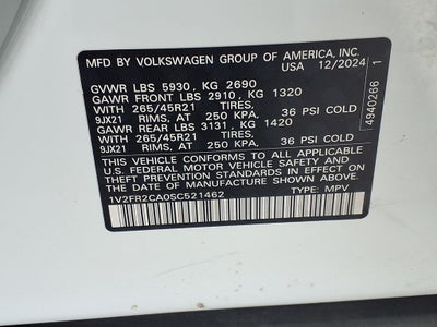 2025 Volkswagen Atlas 2.0T SEL Premium R-Line