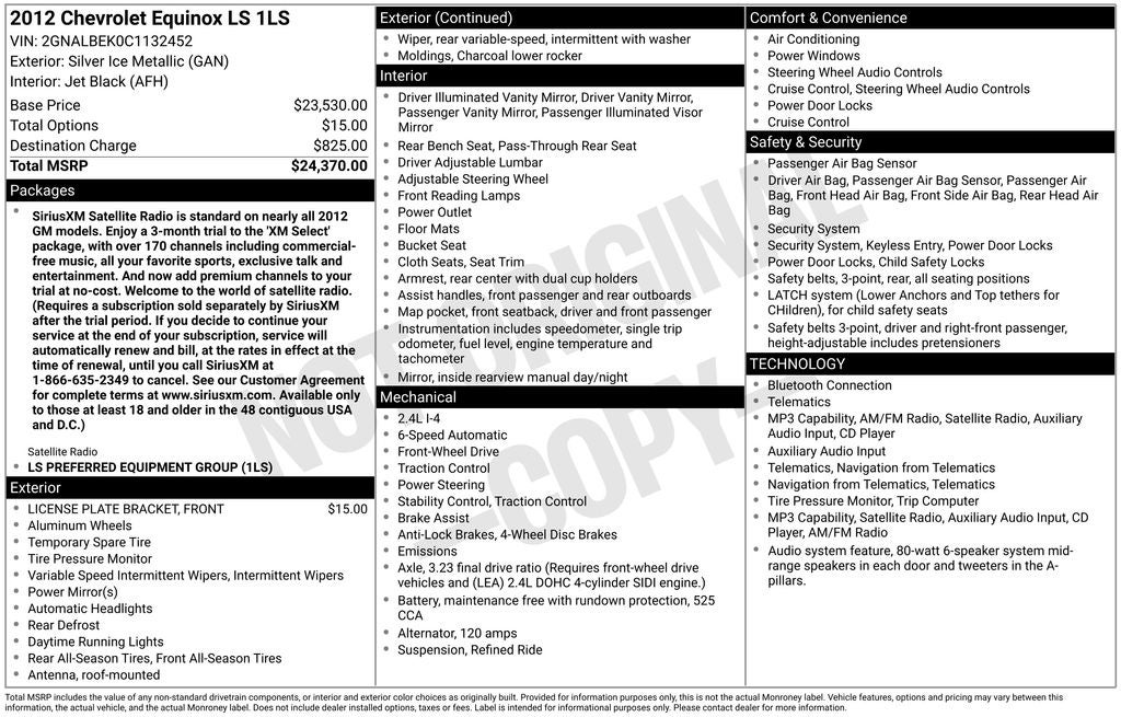 2012 Chevrolet Equinox LS