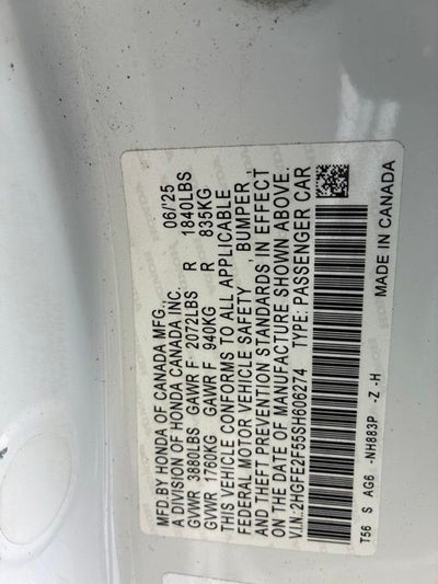 2025 Honda Civic Sport