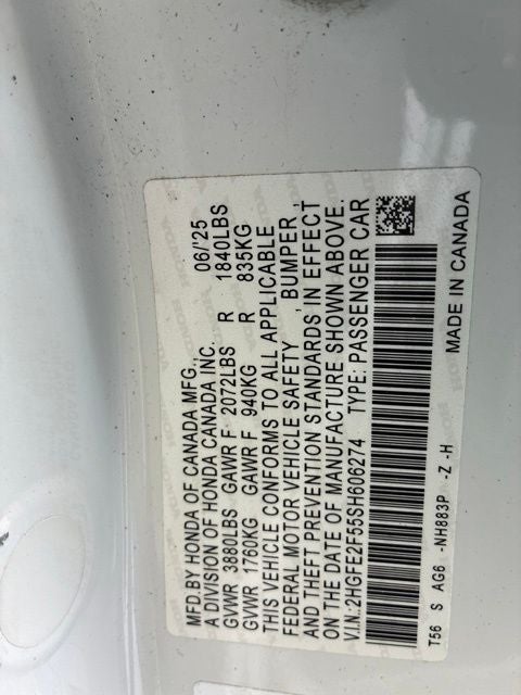2025 Honda Civic Sport